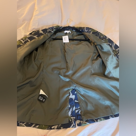 Derek Lam Collective metallic tulip blazer Italian sz 50 US sz 14 - Picture 4 of 9